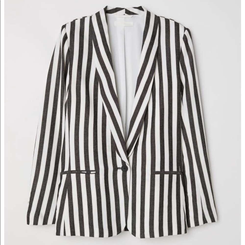 H&M oversized striped blazer
